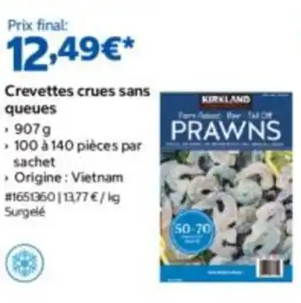 KIRKLAND Crevettes crues sans queues