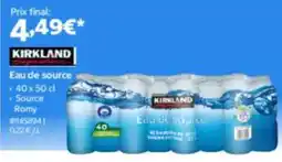 Costco KIRKLAND Eau de source offre