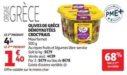 Auchan Direct Croc'frais Olives de Grèce dénoyautées offre