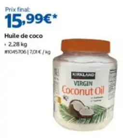 Costco KIRKLAND Huile de coco offre