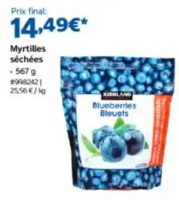 Costco KIRKLAND Myrtilles séchées offre
