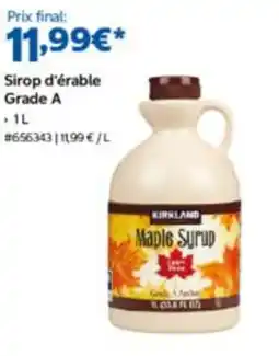 Costco KIRKLAND Sirop d'érable offre