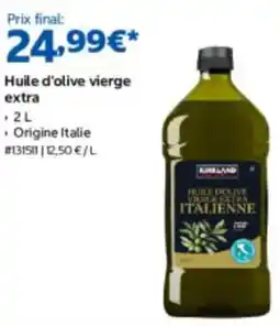 Costco KIRKLAND Huile d'olive vierge extra offre