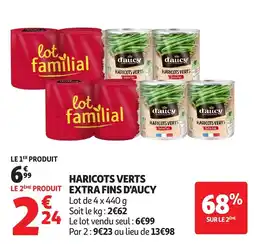 Auchan Direct D'aucy Haricots verts offre
