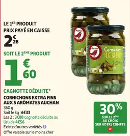 Auchan Direct Auchan Cornichons Extra Fins offre