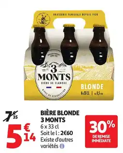Auchan Direct 3 MONTS BIÈRE BLONDE offre