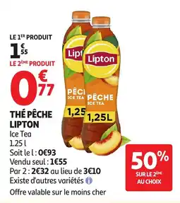 Auchan Direct Lipton Thé Pêche Ice Tea offre
