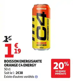 Auchan Direct C4 ENERGY BOISSON ENERGISANTE offre