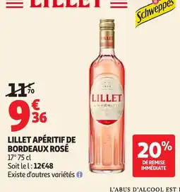 Auchan Direct Lillet apéritif de bordeaux rosé offre