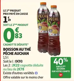 Auchan Direct Auchan Thé Glace Pêche offre