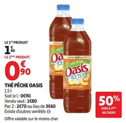 Auchan Direct Oasis Thé pêche offre