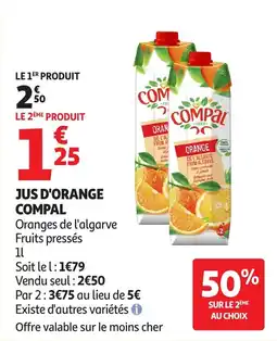 Auchan Direct Compal Jus d'orange offre