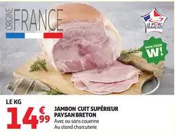 Auchan Direct Jambon Cuit Supérieur Paysan Breton offre
