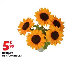Auchan Direct BOUQUET DE 5 TOURNE SOLS offre