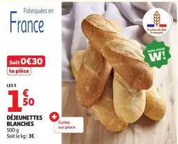 Auchan Direct Déjeunettes blanches offre