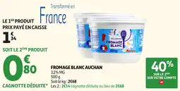 Auchan Direct Fromage Blanc Auchan offre