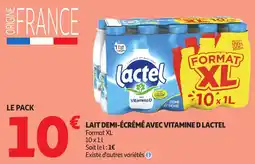 Auchan Direct Lactel LAIT DEMI-ÉCRÉMÉ AVEC VITAMINE D offre