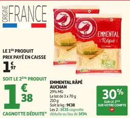Auchan Direct Auchan Emmental Râpé offre