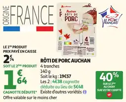 Auchan Direct Auchan Rôti de Porc offre