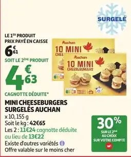 Auchan Direct Auchan Mini Cheeseburgers offre