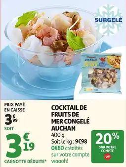 Auchan Direct Auchan Cocktail de fruits de mer congelé offre