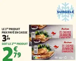 Auchan Direct Auchan 20 Crêpes Jambon Emmental offre