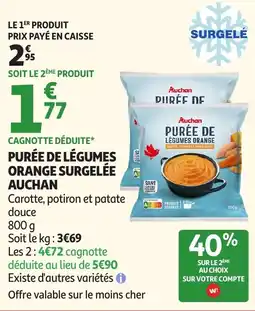 Auchan Direct Auchan Purée de légumes orange offre