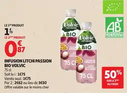 Auchan Direct Volvic Infusion litchi passion bio offre