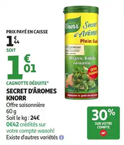 Auchan Direct Knorr Secret d'Arômes offre