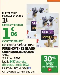 Auchan Direct RÉGAL'BISK Friandises pour chien adulte offre