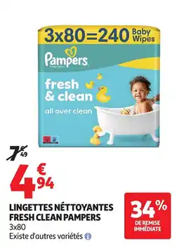 Auchan Direct Pampers Lingettes nettoyantes offre