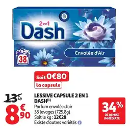 Auchan Direct Dash Lessive capsule 2 en 1 offre