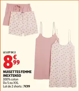 Auchan Direct INEXTENSO NUITESETTES FEMME offre