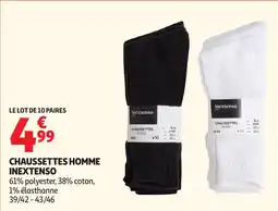 Auchan Direct INEXTENSO CHAUSSETTES HOMME offre