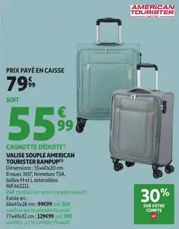 Auchan Direct AMERICAN TOURISTER VALISE SOUPLE RAMPUP offre