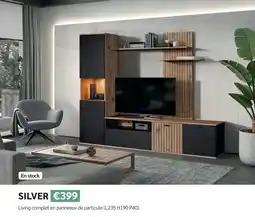 Meubles Crack Silver living complet en panneaux de particule offre