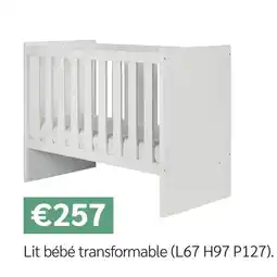 Meubles Crack Lit bébé transformable offre