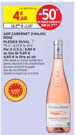 Intermarché Express Plessis duval aop cabernet d'anjou rosé offre