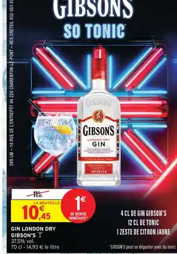 Intermarché Gibson's london dry gin offre