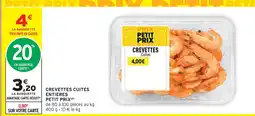 Intermarché Petit prix crevettes cuites entières offre