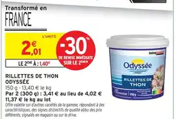 Intermarché Odyssée rillettes de thon offre