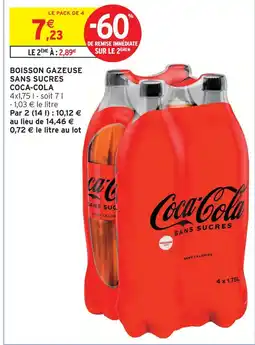 Intermarché Coca-cola boisson gazeuse sans sucres offre