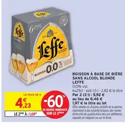 Intermarché Leffe boisson à base de bière sans alcool blonde offre