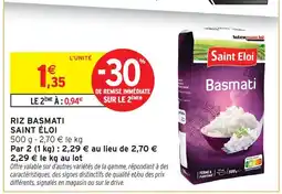 Intermarché Saint éloi riz basmati offre