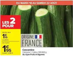 Carrefour Drive Concombre offre
