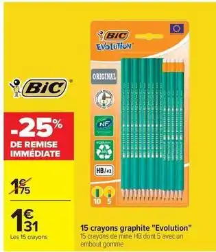 Bic - 15 crayons graphite evolution