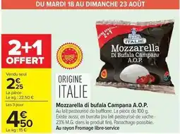 Carrefour Drive Fini - mozzarella di bufala campana a.o.p offre