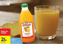 Carrefour Drive Andros - jus de fruits offre
