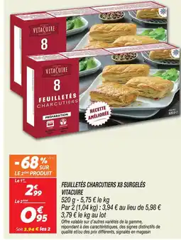 Netto Vitacuire feuilletés charcutiers x8 surgelés offre