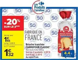 Carrefour Drive Carrefour - brioche tranchée offre